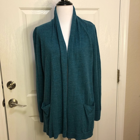 Talbots Sweaters - Talbots dark teal wool fly-away sweater, size S